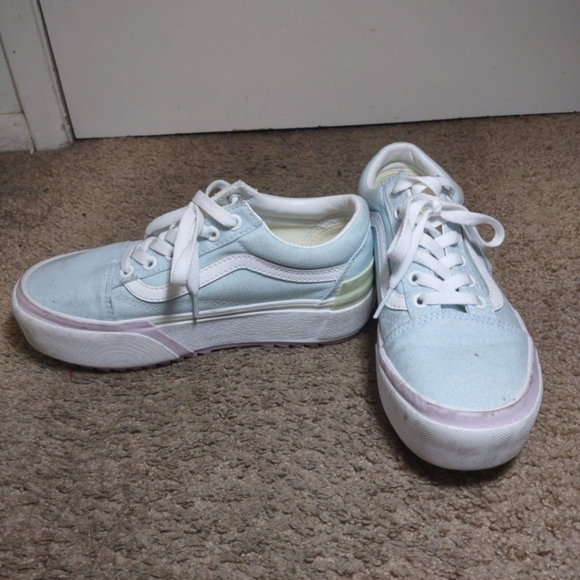 Multicolored Pastel Platform Vans - Picture 3 of 7